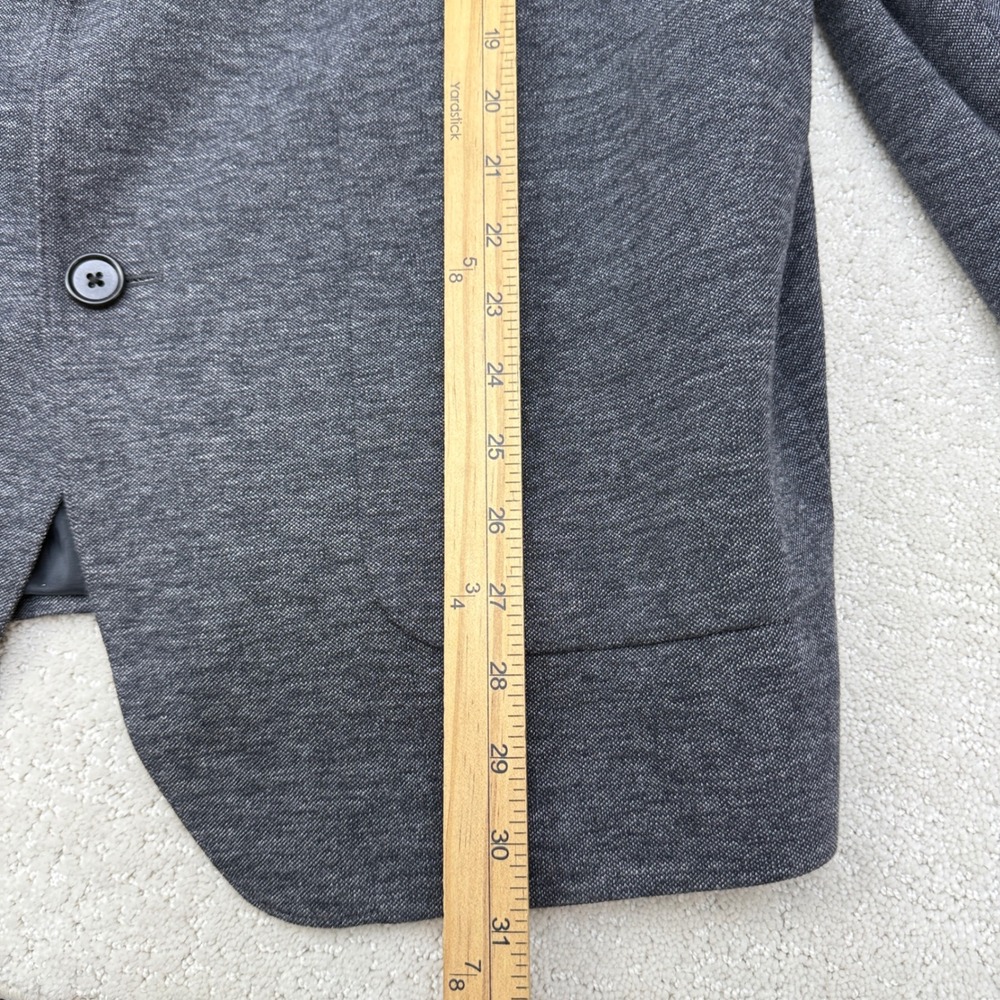 Bonobos Jet Setter Men's Charcoal Gray Knit Blazer - Two-Button Jacket - Picture 12 of 14